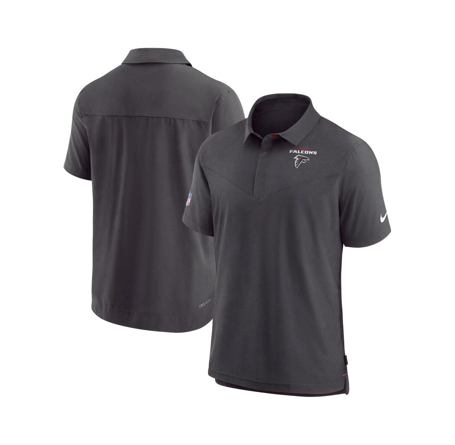 Men's Black Atlanta Falcons Sideline Lockup Performance Polo