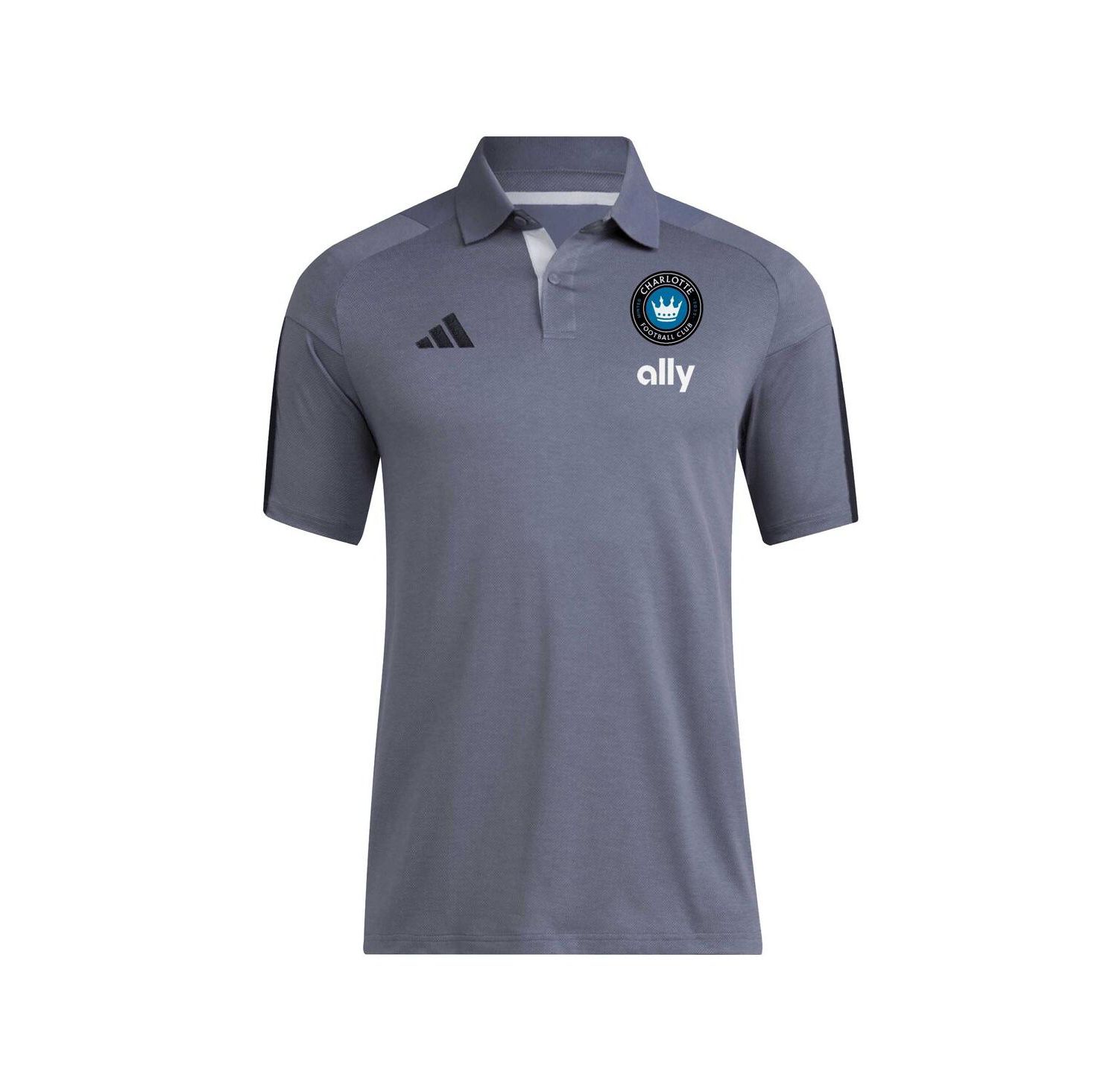 Men's Gray Charlotte FC 2024 Training Polo Shirt