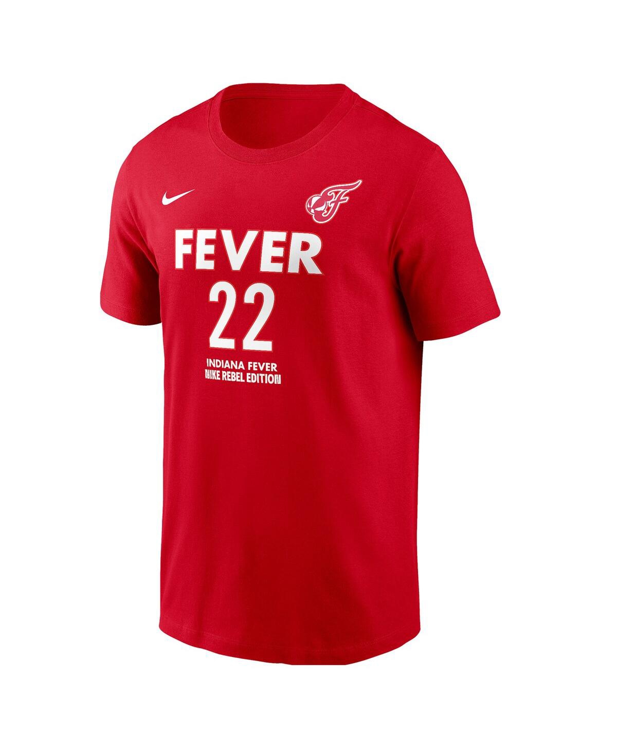 NIKE MEN'S AND WOMEN'S CAITLIN CLARK RED INDIANA FEVER 2024 WNBA DRAFT REBEL EDITION PLAYER NAME NUMBER T 