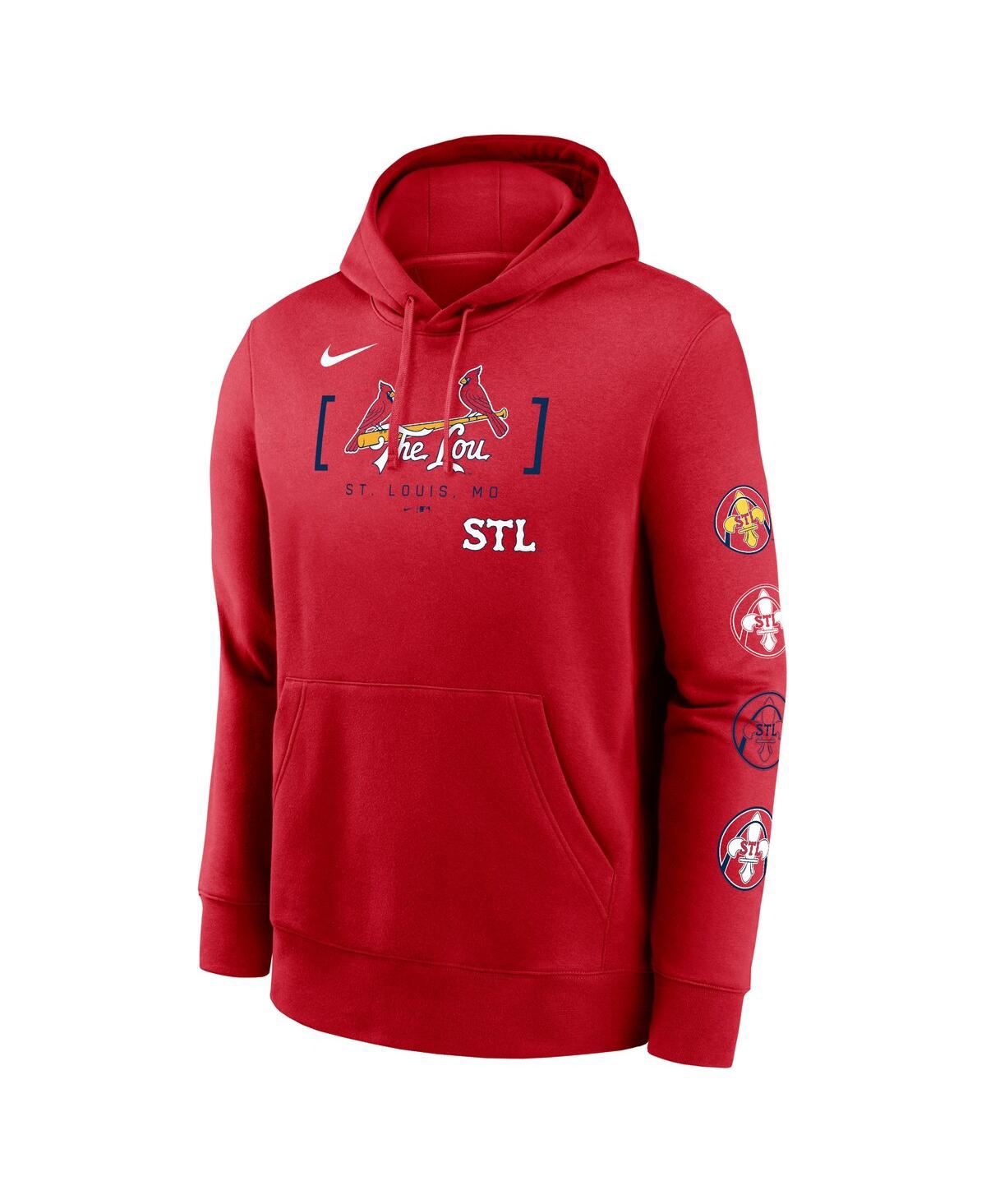 Nike Men'sSt. Louis Cardinals 2024 City Connect Club Fleece Pullover Hoodie - Red
