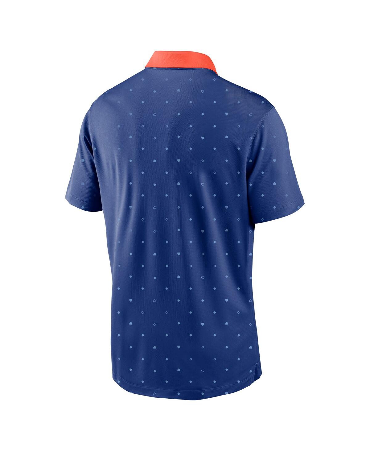 Nike Men'sNew York Mets Legacy Icon Vapor Performance Polo - Royal, Orange