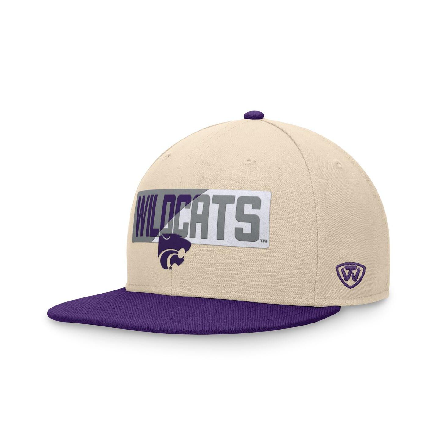 Мужская кепка Top of the World Khaki Kansas State Wildcats Goalaso Snapback Hat — фото 1