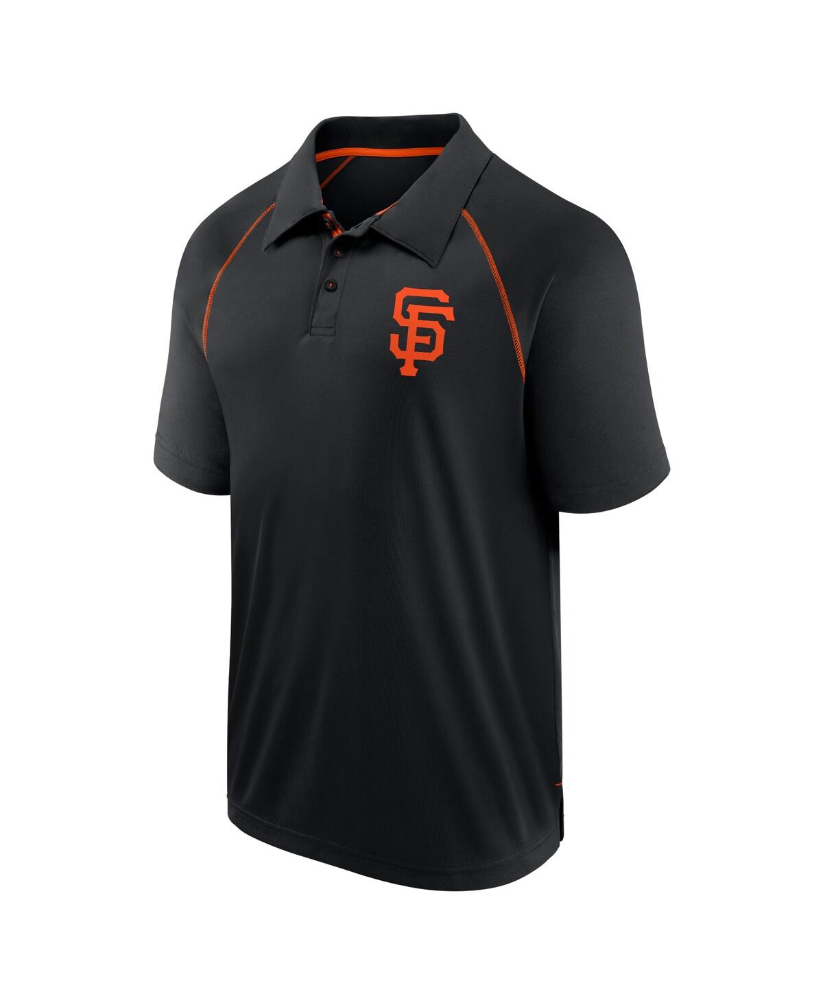 Fanatics Men's Black San Francisco Giants Strong Alone Raglan Polo In Black