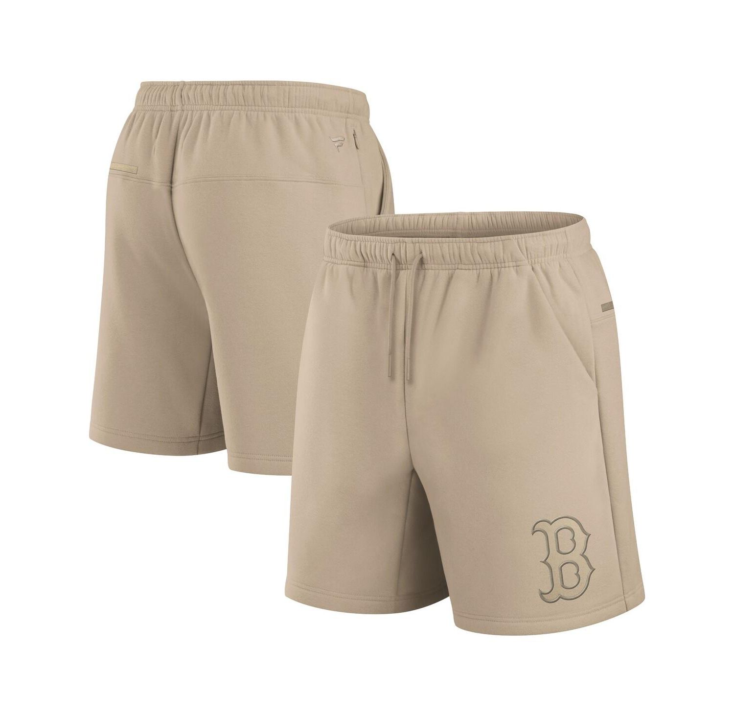 Men's and Women's Khaki Boston Red Sox Elements Super Soft Fleece Shorts