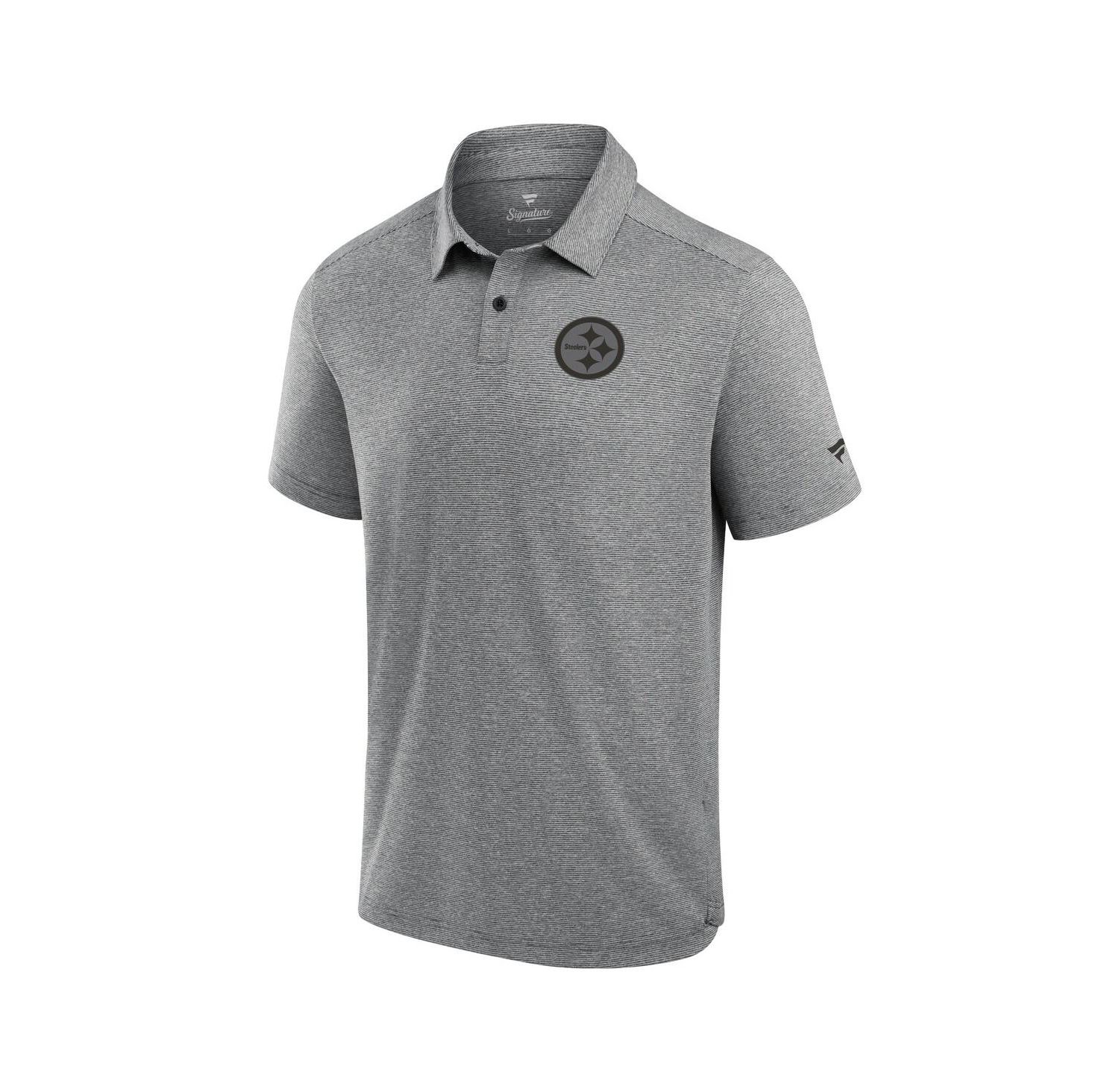 Men's Gray Pittsburgh Steelers Front Office Tech Polo Shirt