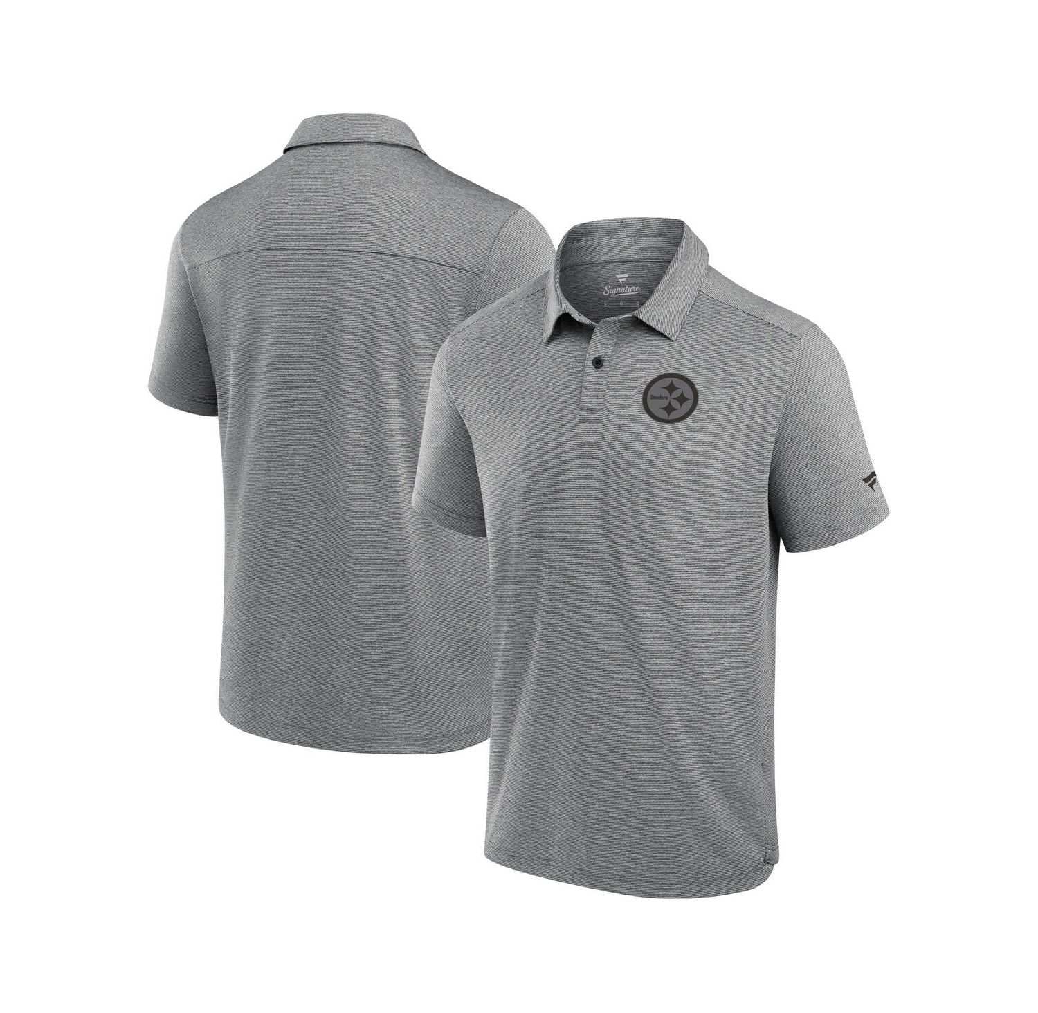 Men's Gray Pittsburgh Steelers Front Office Tech Polo Shirt