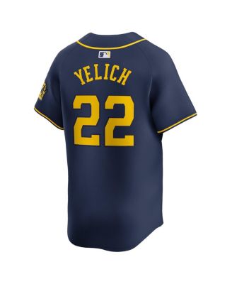 Men's Christian Yelich Navy Milwaukee Brewers Alternate Limited Player Jersey