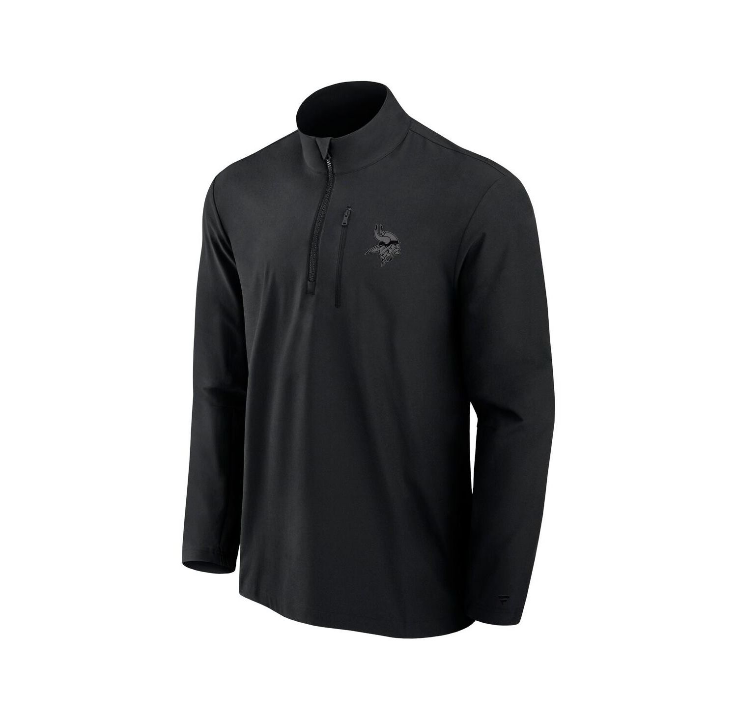 Men's Black Minnesota Vikings Front Office Woven Quarter-Zip Jacket