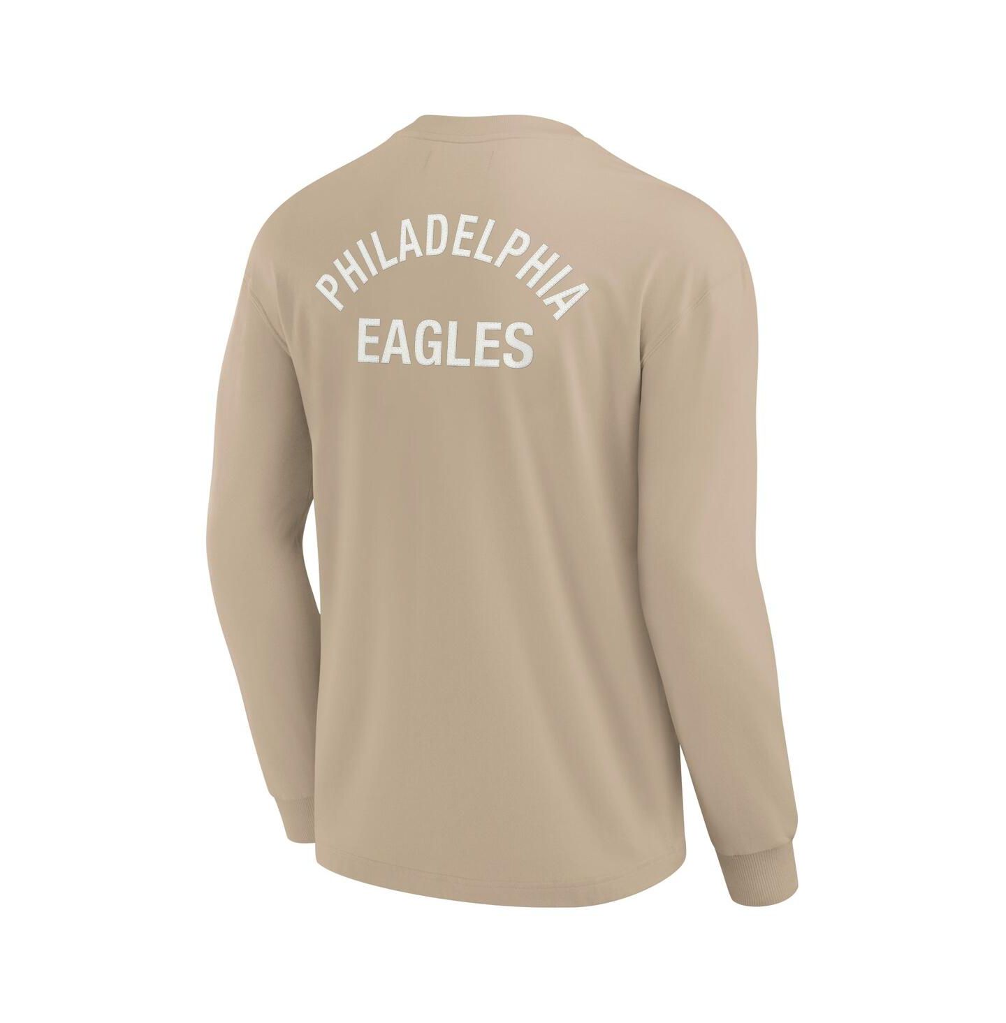 Футболка Fanatics Signature Khaki Philadelphia Eagles Elements Super Soft Long Sleeve — фото 2