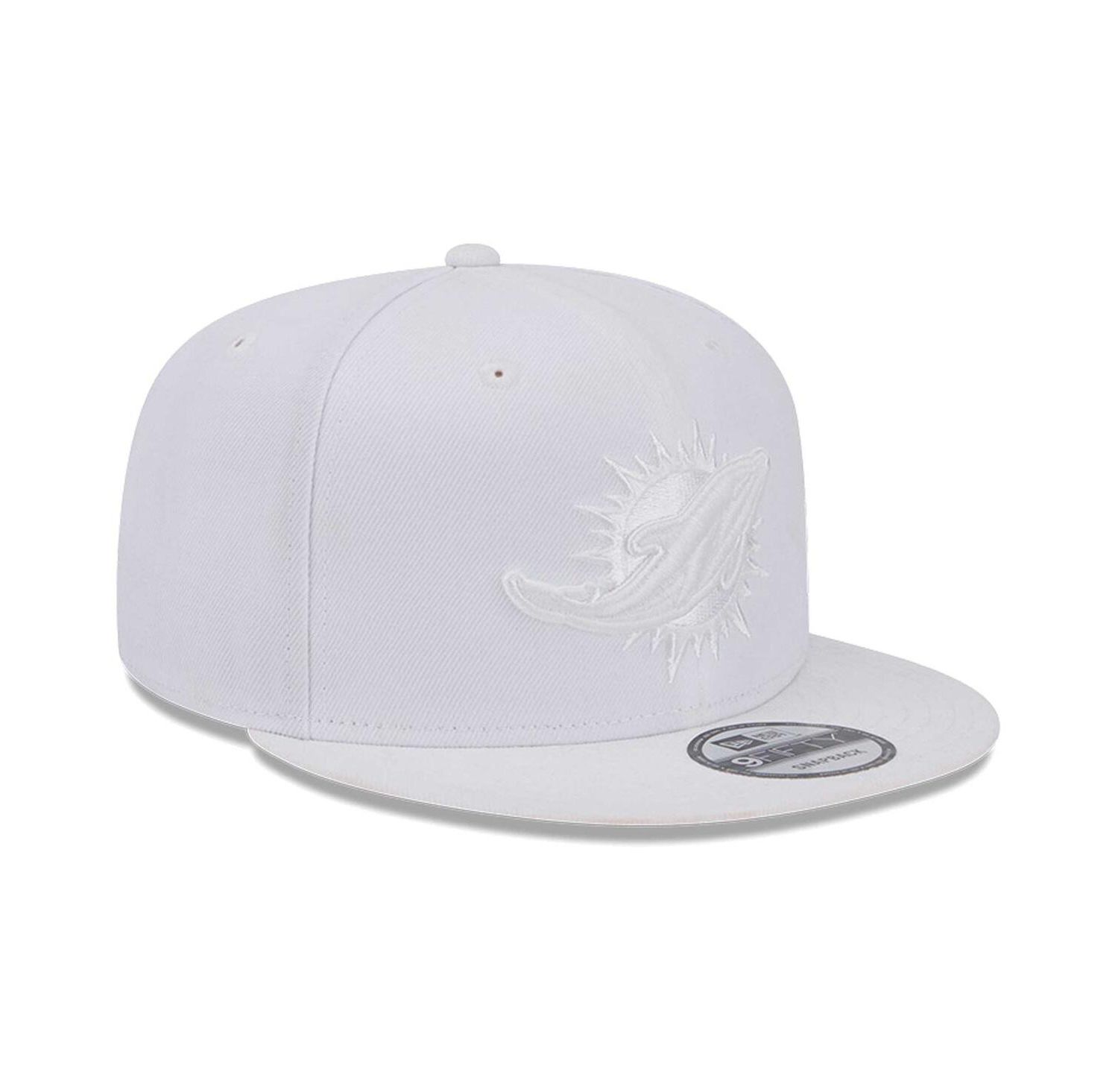 Men's Miami Dolphins Main White on White 9FIFTY Snapback Hat