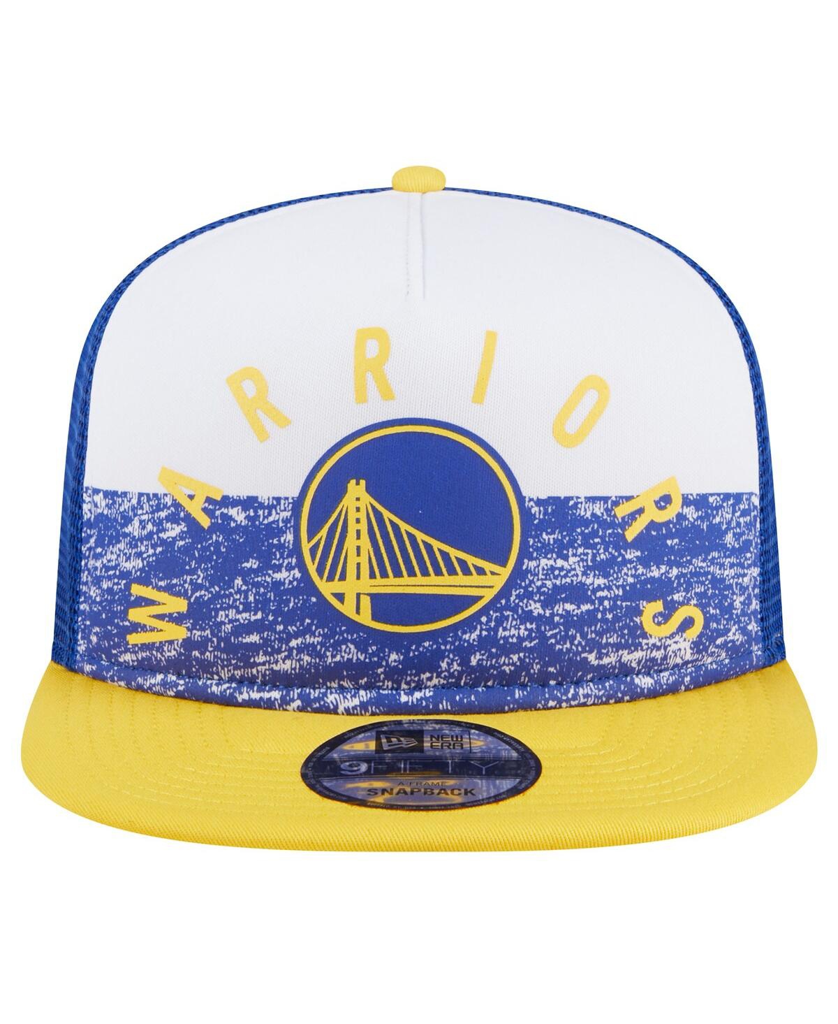 New Era Men's Royal Golden State Warriors Arch A-frame Trucker 9fifty Snapback Hat In Royal