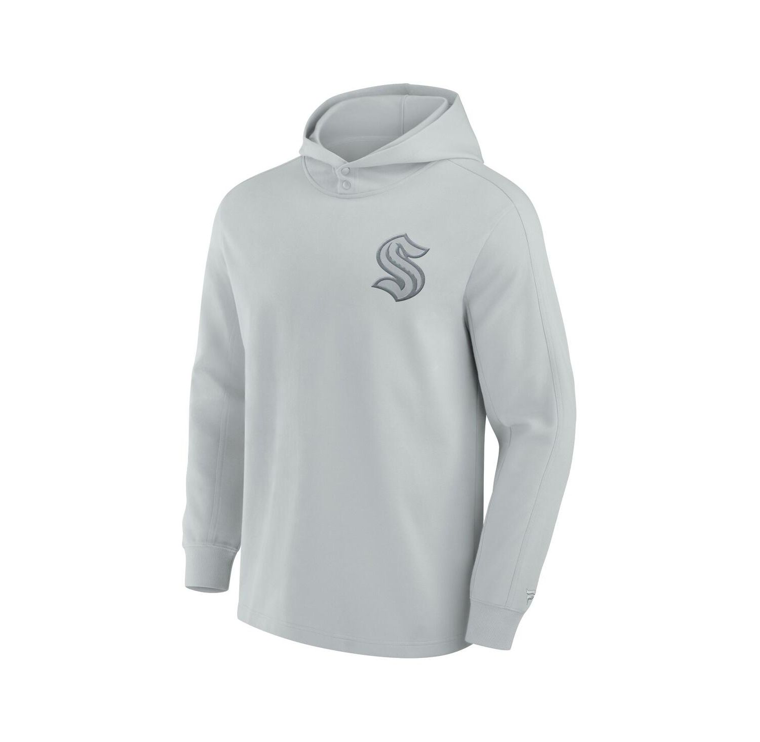 Fanatics Men's Signature Gray Seattle Kraken Elements Lightweight Tri-Blend Fleece Hoodie