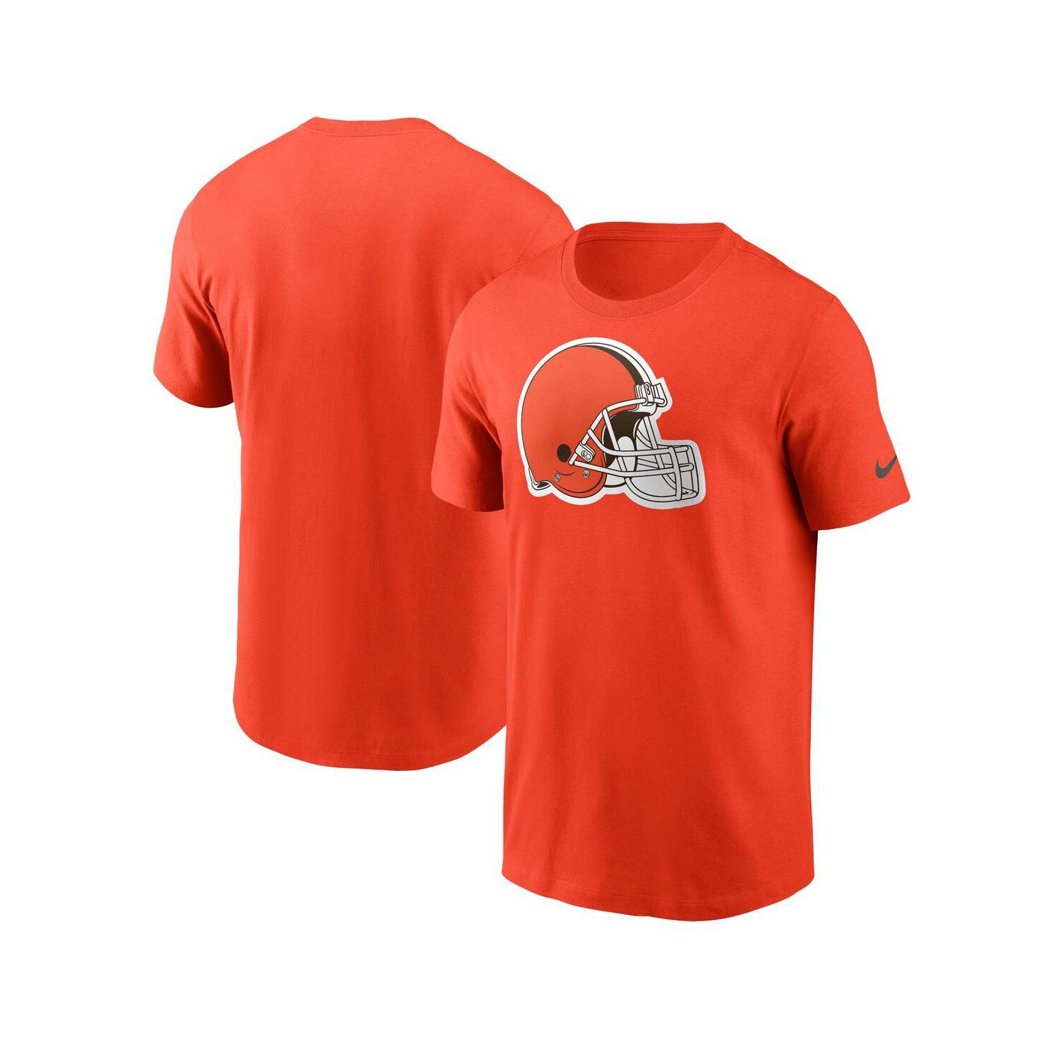 Men's Orange Cleveland Browns Logo Essential T-Shirt