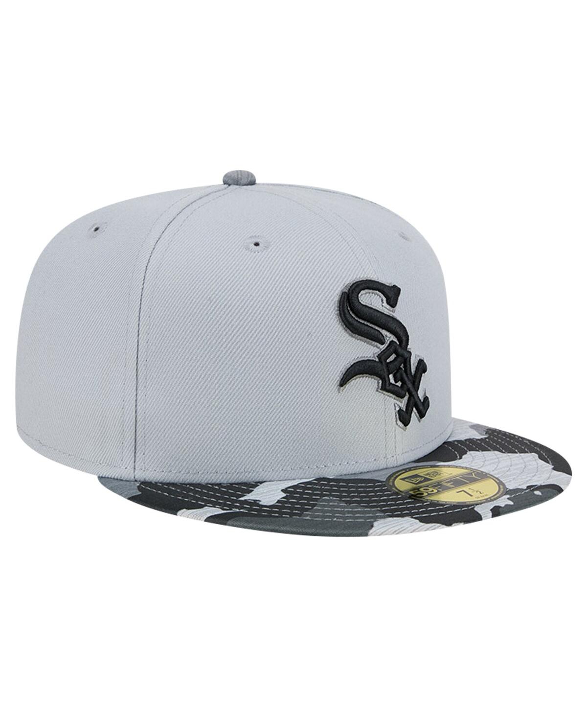 New Era Men'sChicago White Sox Active Team Camo 59FIFTY Fitted Hat - Gray