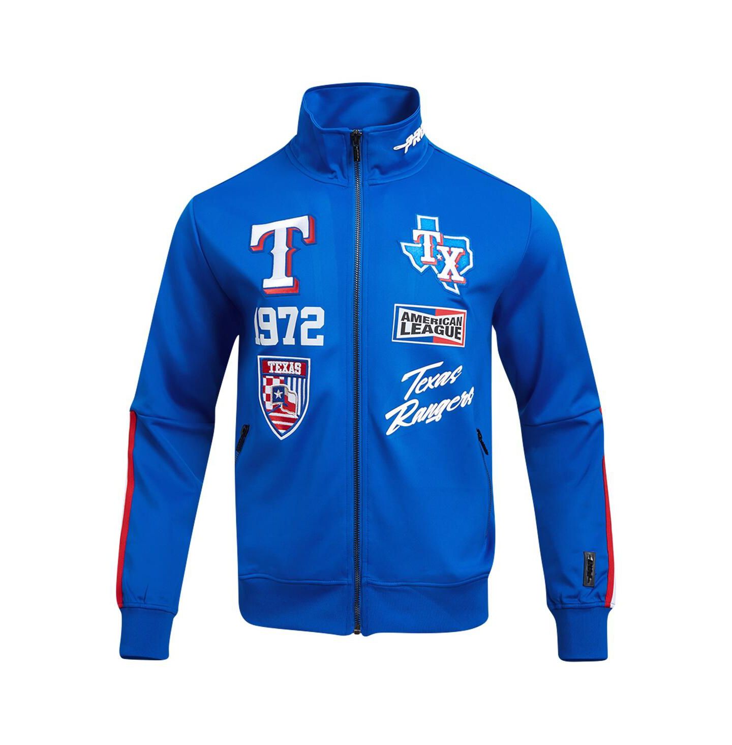 Мужская куртка Pro Standard Royal Texas Rangers Fast Lane Full-Zip Track — фото 3