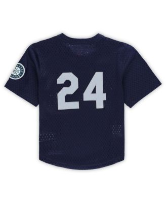Toddler Ken Griffey Jr. Navy Seattle Mariners Cooperstown Collection Mesh Batting Practice Jersey