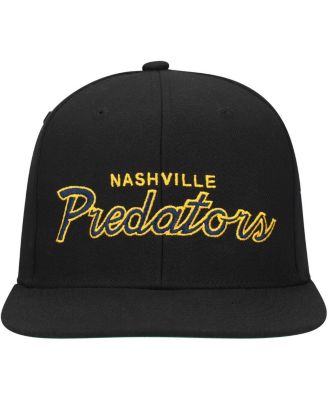 Men's Black Nashville Predators Core Team Script 2.0 Snapback Hat