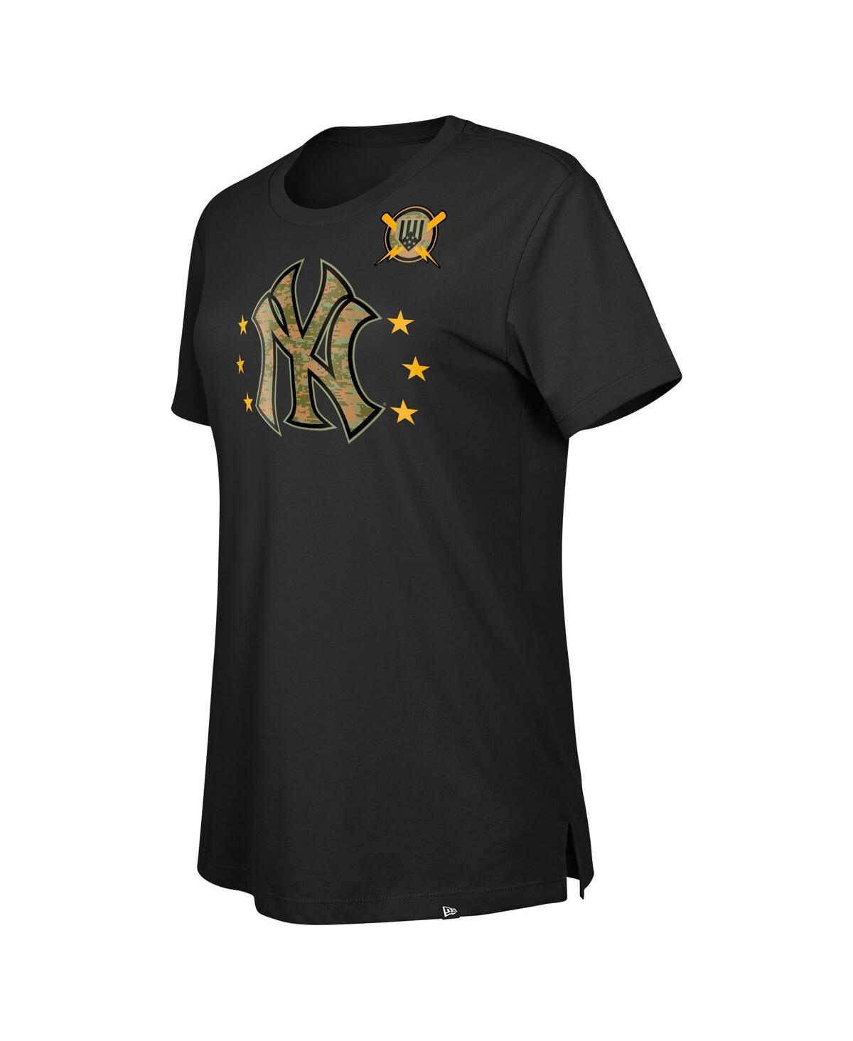 NEW ERA WOMEN'S BLACK NEW YORK YANKEES ARMED FORCES DAY T-SHIRT 