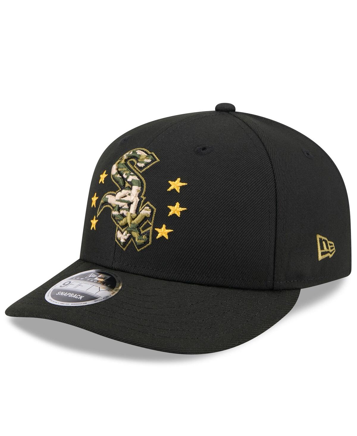 New Era Men's Black Chicago White Sox 2024 Armed Forces Day Low Profile 9fifty Snapback Hat In Black