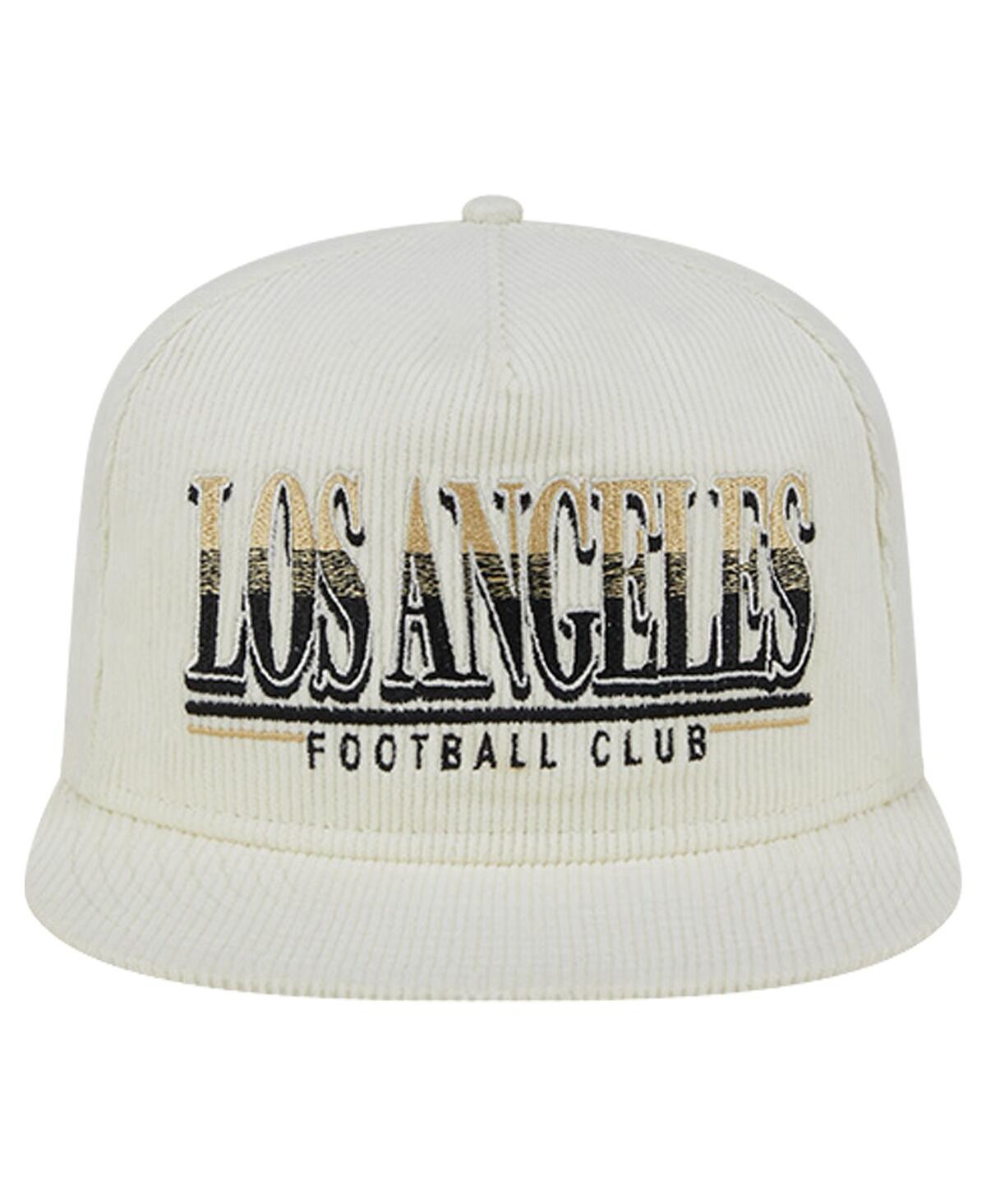 New Era Men's White Lafc Throwback Corduroy Golfer Adjustable Hat ...