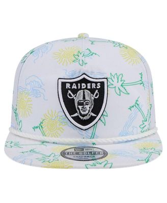 Men's White Las Vegas Raiders Vacay Golfer Snapback Hat