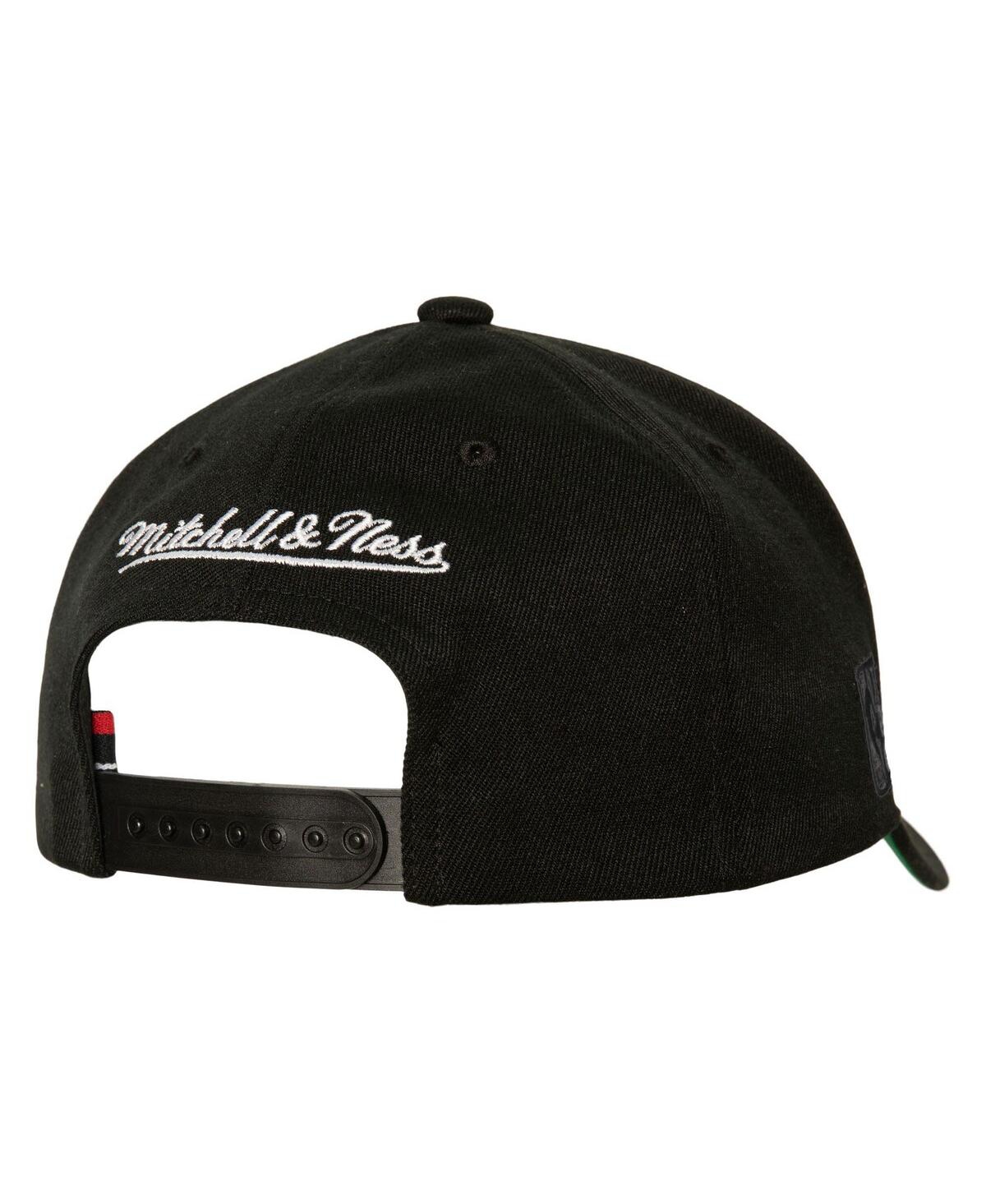Mitchell & Ness Men's Black New Jersey Nets Suga X Nba Capsule Collection Glitch Stretch Snapback Hat In Black