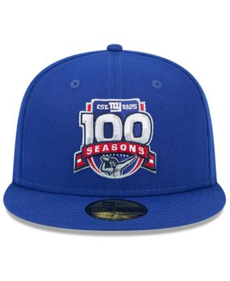 Men's Royal New York Giants 100th Season 59FIFTY Fitted Hat