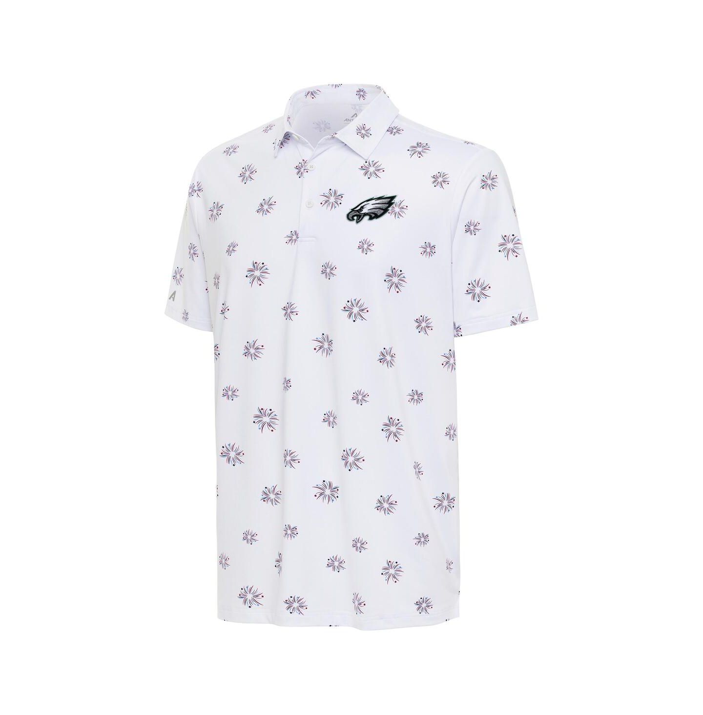 Мужское поло Antigua White Philadelphia Eagles Fireworks Polo — фото 3