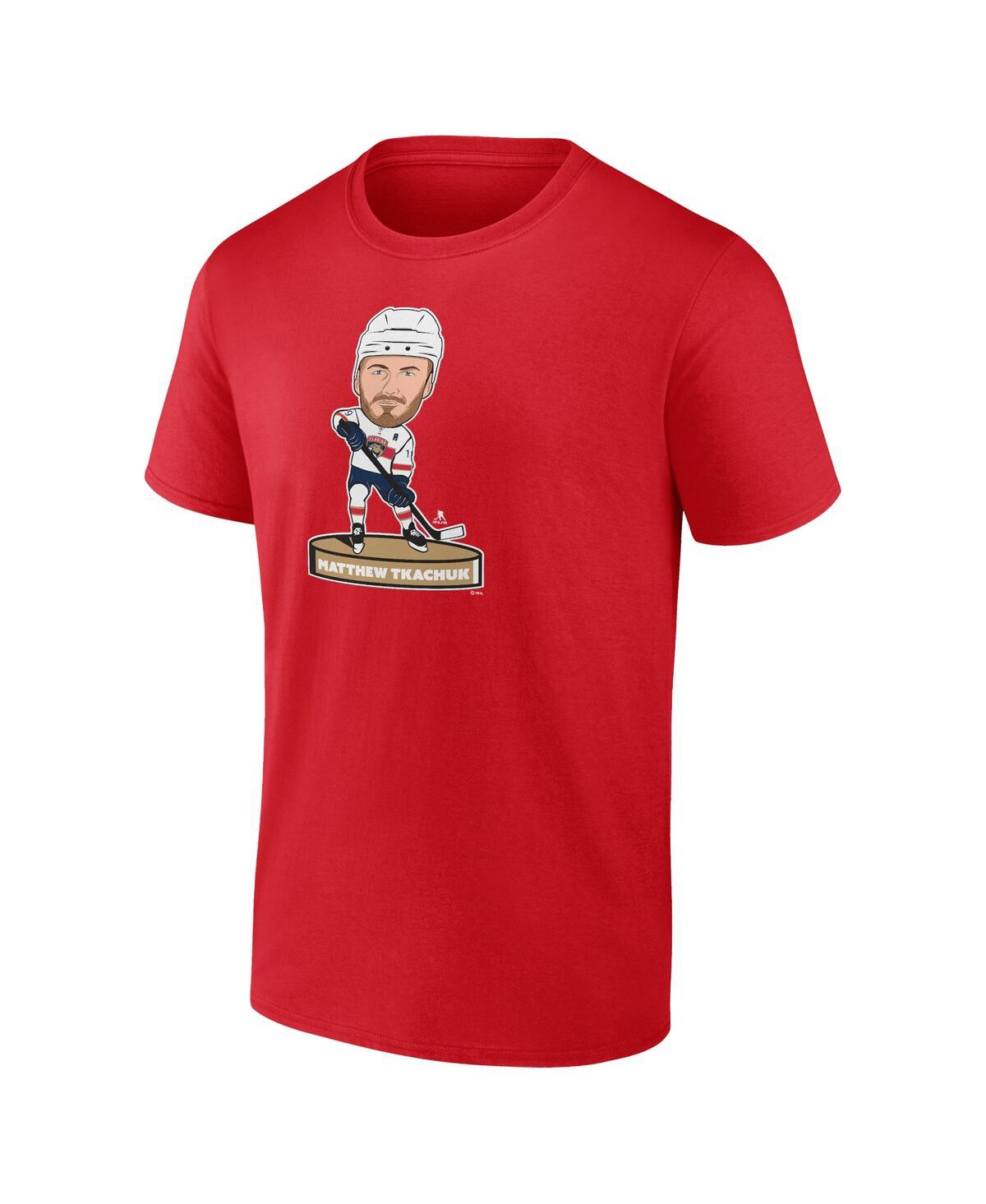 Fanatics Men's Matthew Tkachuk Red Florida Panthers Player Bobblehead T-shirt In Red