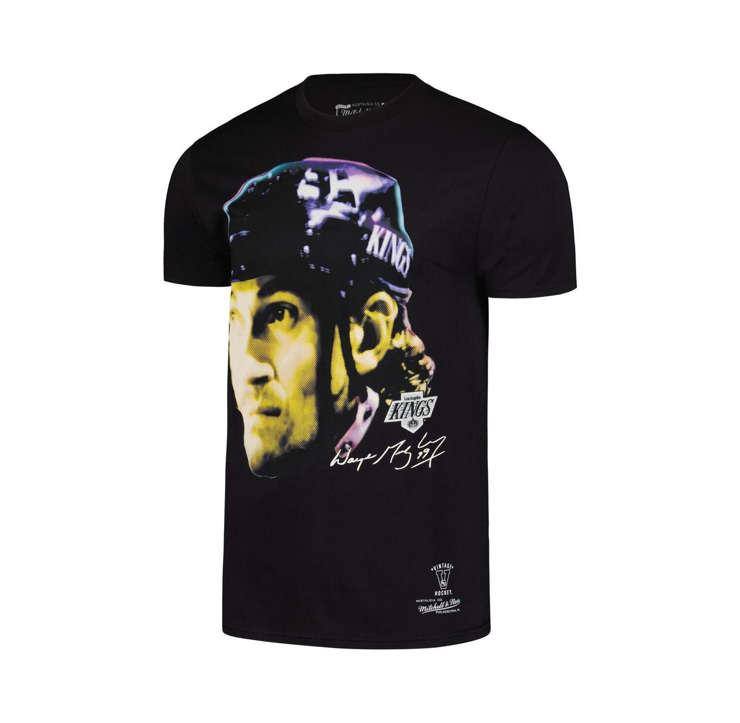 Men's Wayne Gretzky Black Los Angeles Kings Big Face T-Shirt