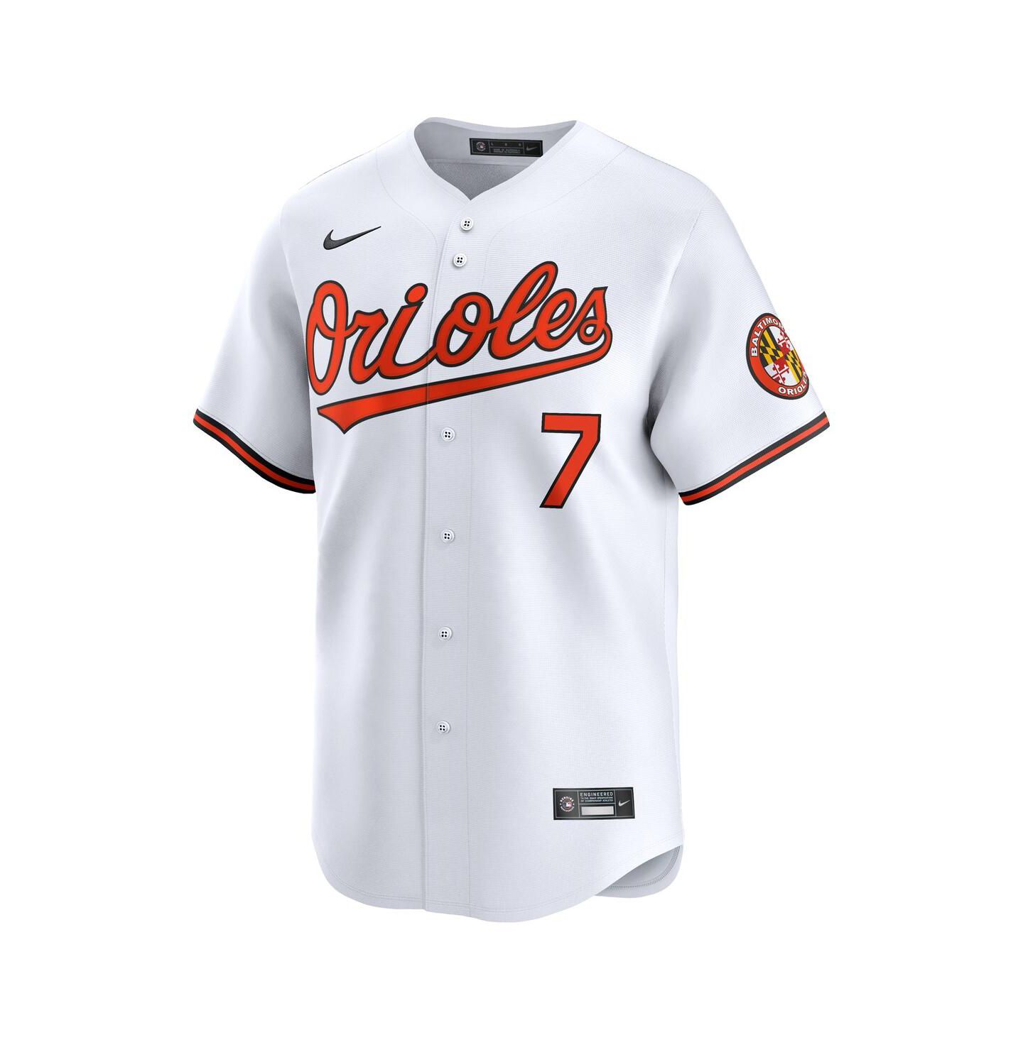 Мужской топ Nike Jackson Holliday White Baltimore Orioles Home Limited Player Jersey — фото 2