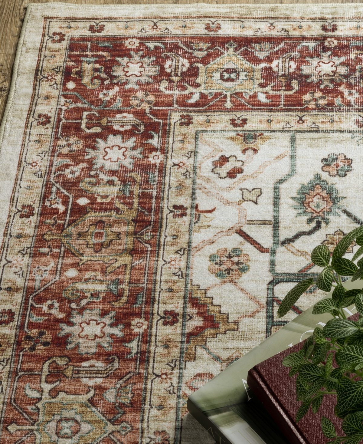 Oriental Weavers Sumter Washable Sum05 2'x8' Runner Area Rug In Ivory
