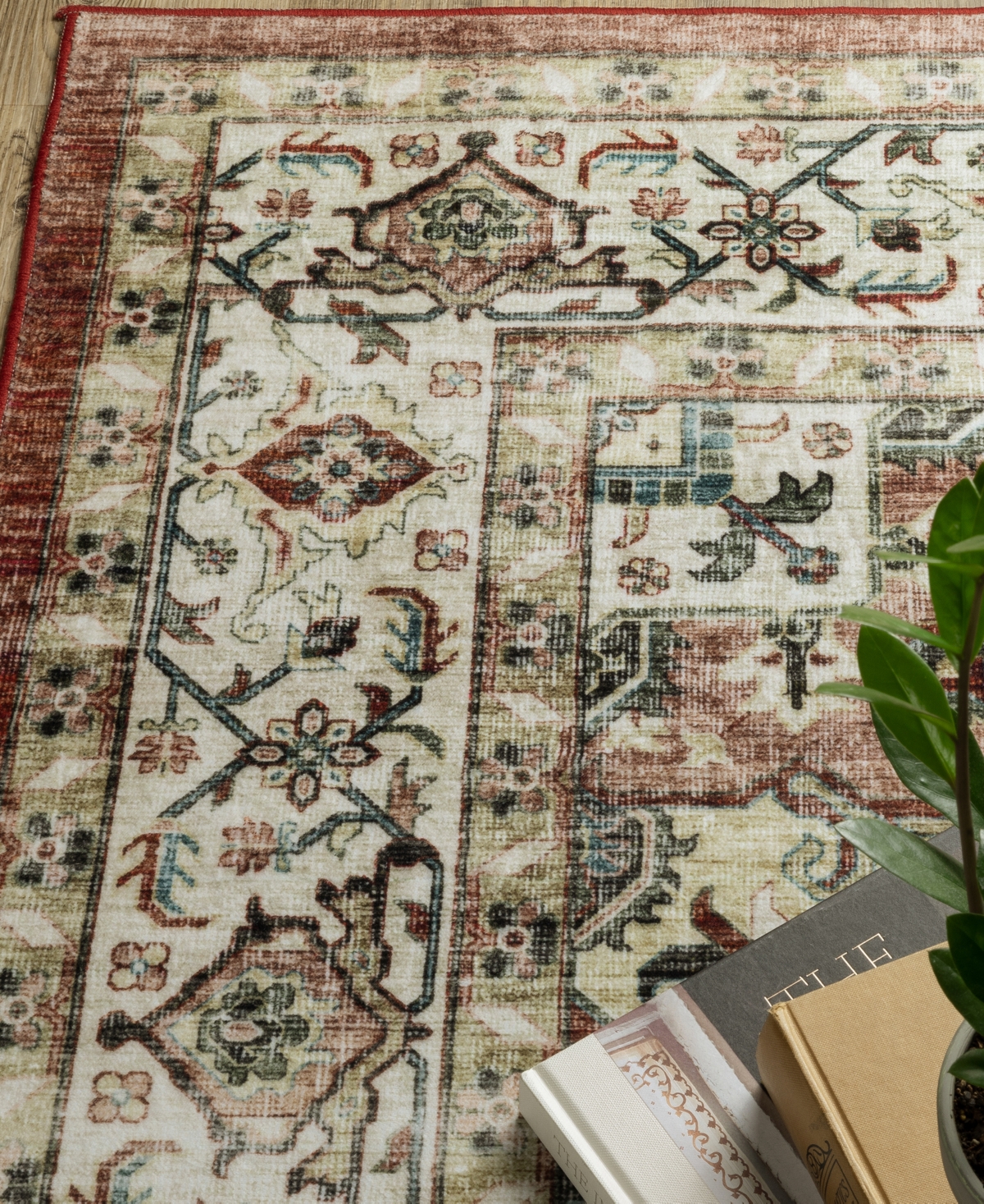 Oriental Weavers Sumter Washable Sum01 2'x8' Runner Area Rug In Red