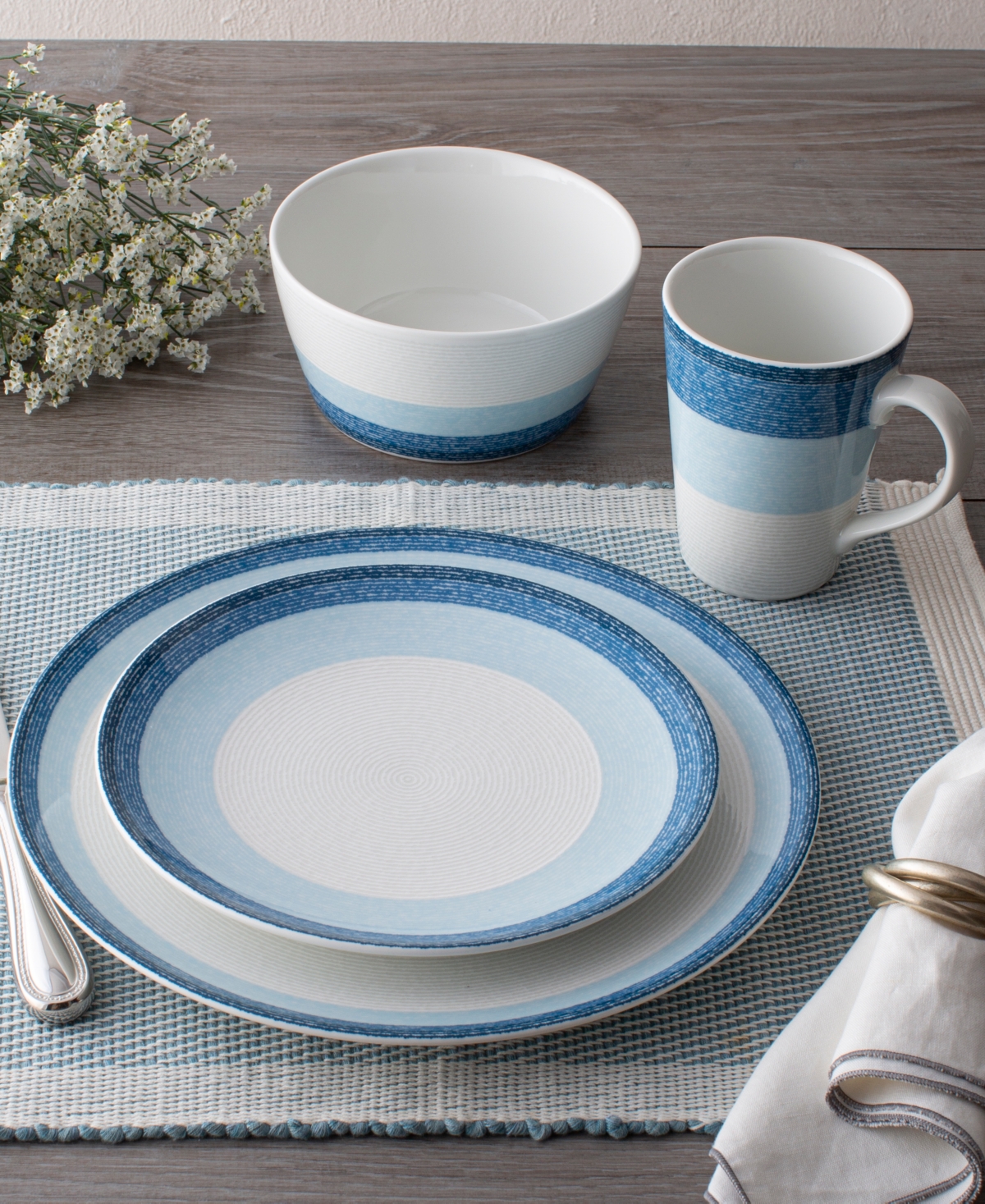 NORITAKE COLORSCAPES LAYERS COUPE DINNER PLATE SET OF 4, 11" 