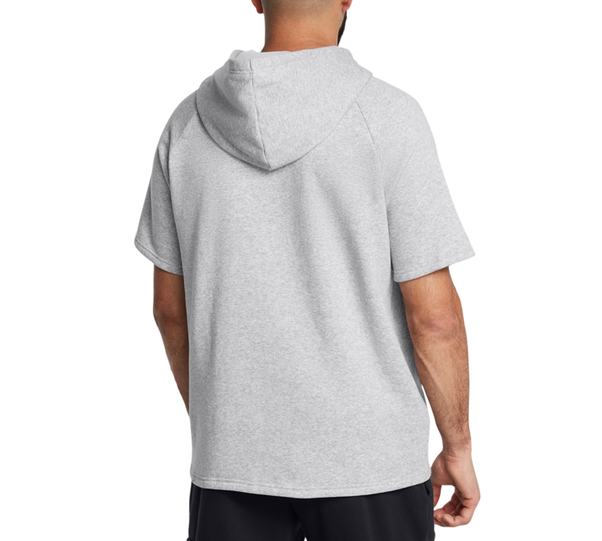 Under Armour Men's Rival Regular-fit Fleece Hooded T-shirt In Metallic