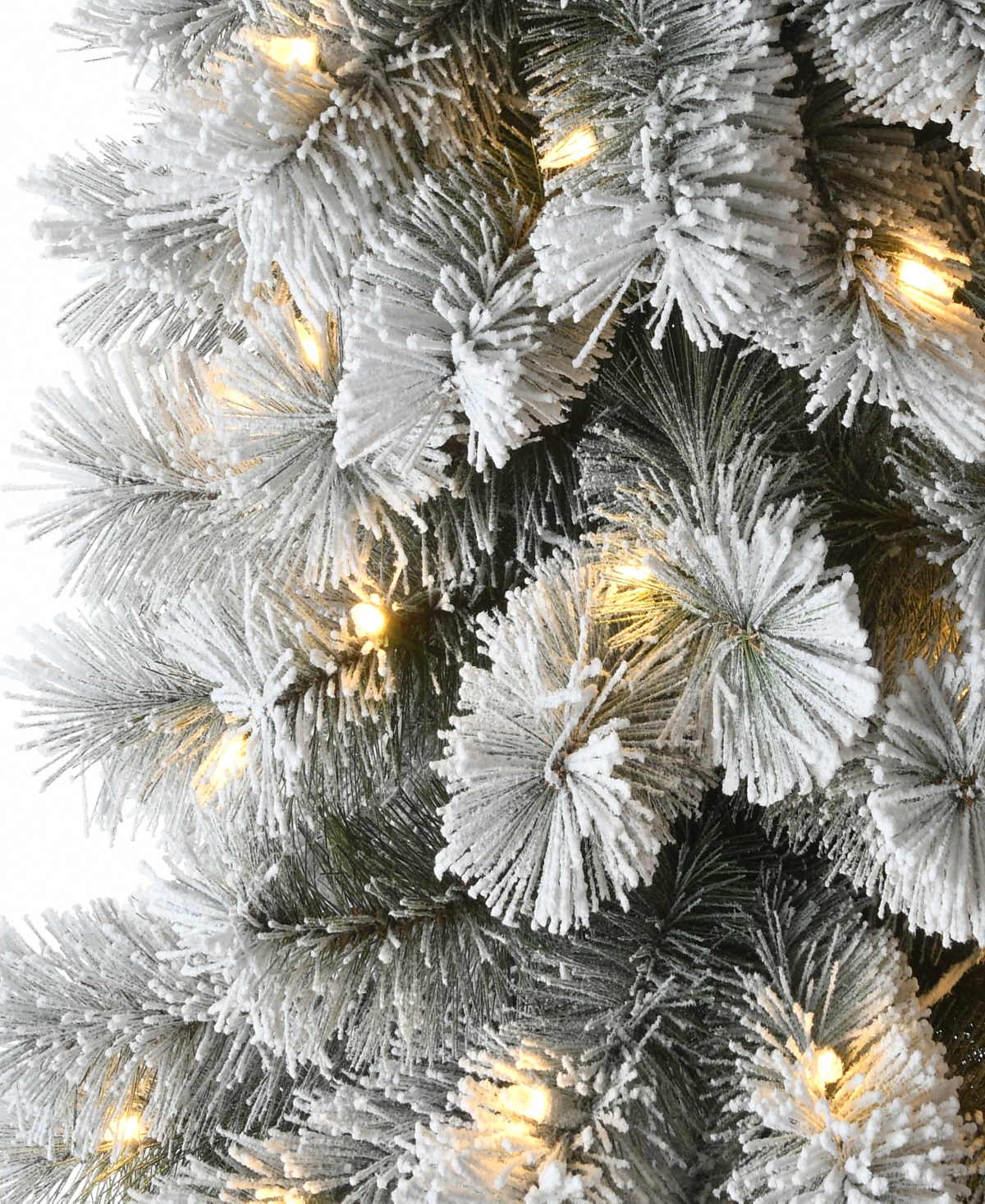 NATIONAL TREE COMPANY PRE-LIT FEEL REAL SNOWY POGUE PINE ARTIFICIAL CHRISTMAS ENTRANCE TREE 5 FT. 
