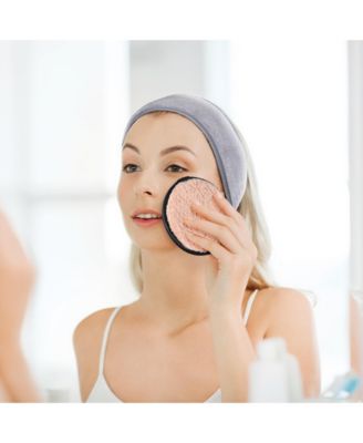 Makeup Removal Kit with Removing Towel 3 Pack Remover Pads Spa Hairband Reusable