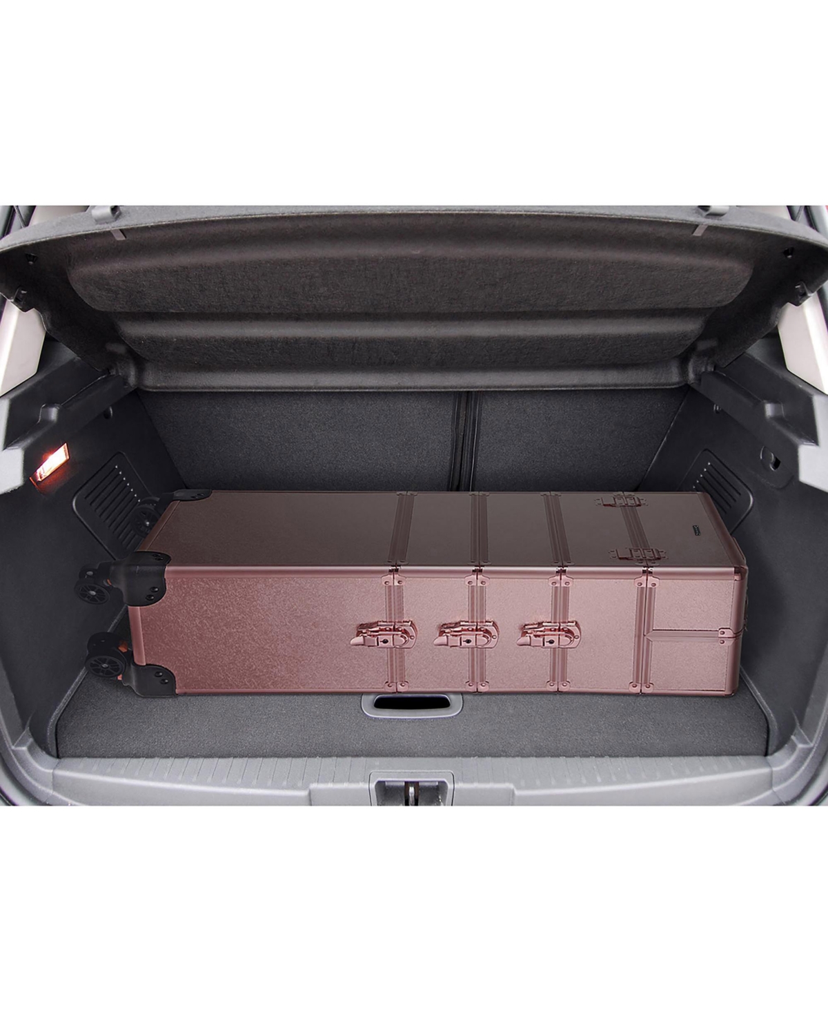 Byootique Rose Gold 4in1 Rolling Makeup Train Case Makeup Artist Cosmetic Organizer