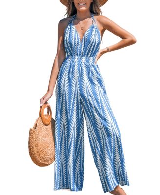 Macy's blue jumpsuit on sale