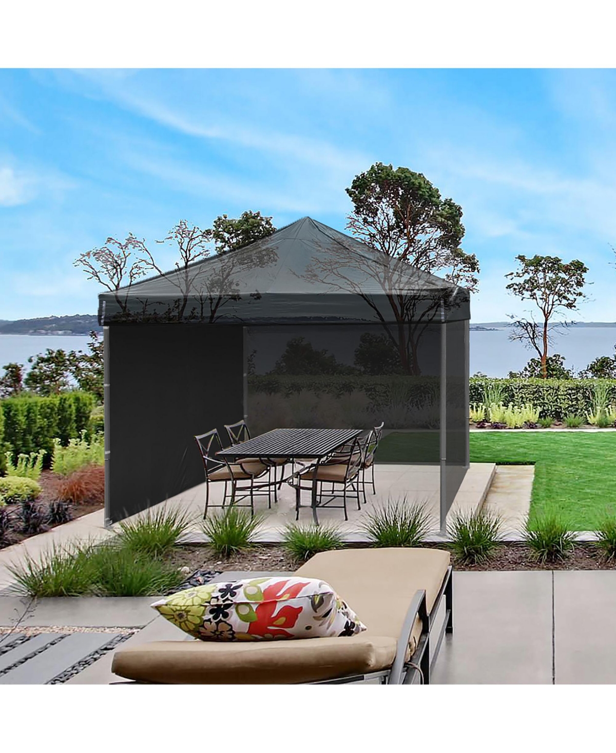 Instahibit UV30+ 1080D 120g Sidewall Fits 10x10ft Canopy Outdoor Picnic 2 Pieces