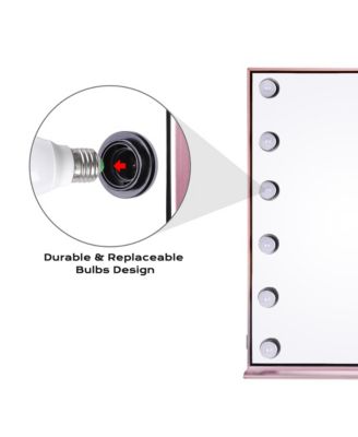 Lighted Hollywood Vanity Mirror 12pcs Dimmable LED Tabletop Wall Mount Makeup
