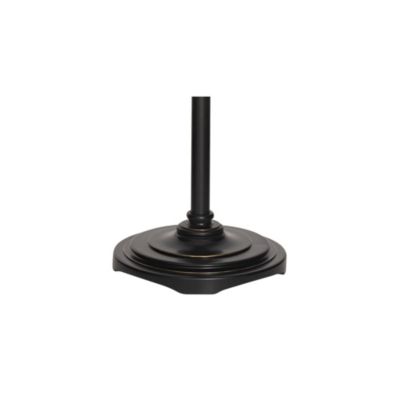 Traditional Swing Arm Floor Lamp 58" Tall Painted Black Bronze Swirl Font Faux Silk Beige Shade for Living Room Reading Office