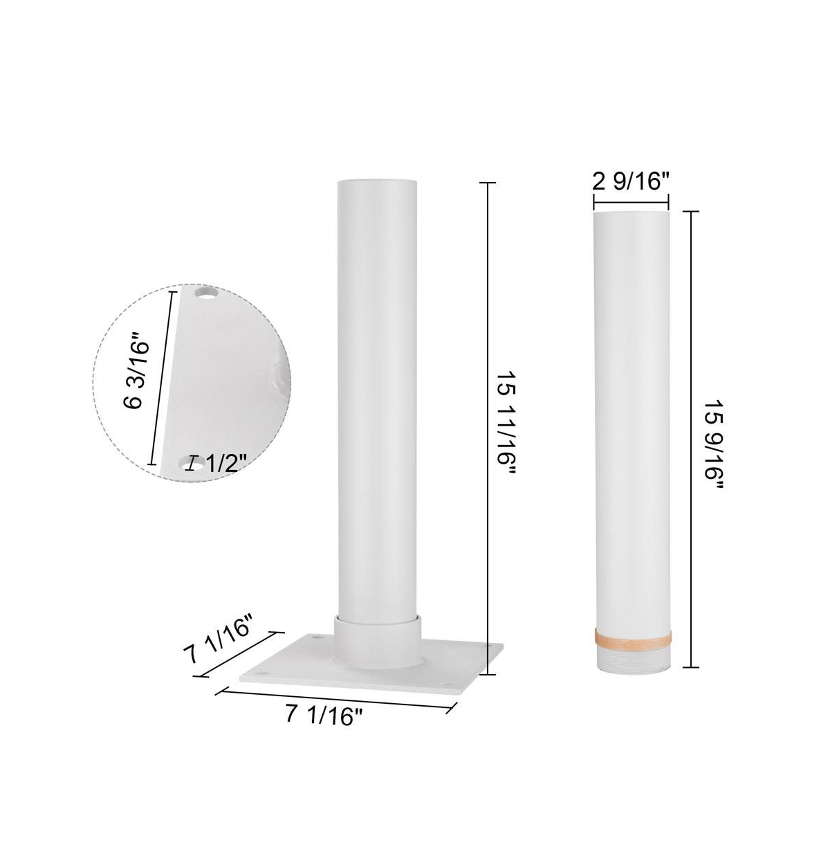 Yescom Flagpole Base Dock Deck Mount Windsock Base Umbrella Stand Yard Outdoor