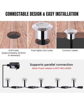 5pc Deck Garden Malls Landscape Warm White LED Lights Low Voltage Waterproof