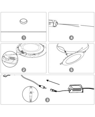 8" LED Recessed Ceiling Panel Down Light Round 3 Color Slim Spot Lamp 6 Pack