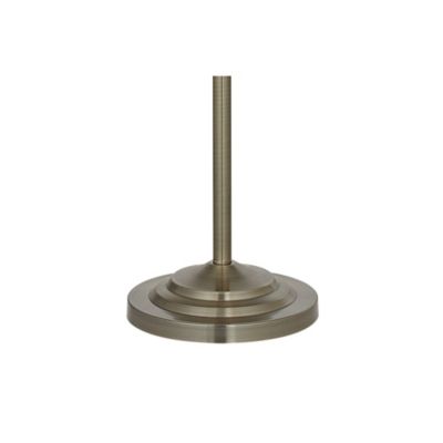 Montebello Vintage Retro Floor Lamp Standing 59" Tall Antique Brass Metal Soft Tan Bell Shade for Living Room Bedroom Office House Home