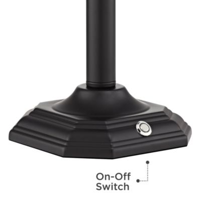 Grady Traditional Piano Banker Desk Lamp 16 1/2" High Black LED Adjustable Bronze Metal Shade for Bedroom Bedside Nightstand Kids Desk