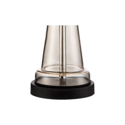 Dalia 27" Tall Traditional Table Lamp Champagne Glass Single Living Room Bedroom Bedside Nightstand House Office