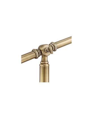 Dawson Traditional Pharmacy Floor Lamp 55" Tall Brass Metal Adjustable Boom Arm Dome Head for Living Room Reading Bedroom Office