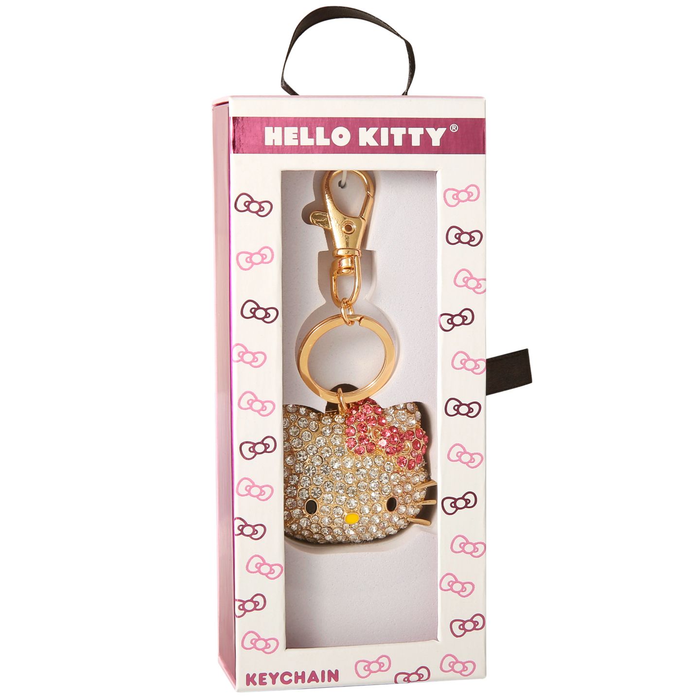 Брелок Hello Kitty Sanrio Face Pave 3D Bling Keychain - Bag Charm, Backpack Accessories, Travel Collectible Gift Keychains — фото 6